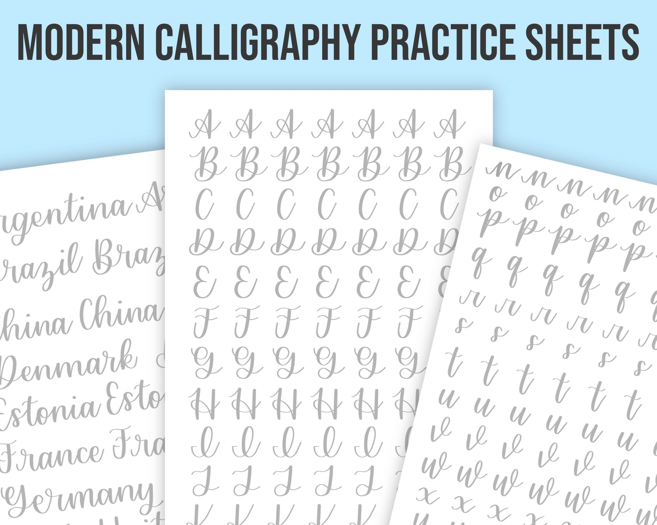 Free Calligraphy Practice Sheets Printable Free Calligraphy Practice Sheets Printable