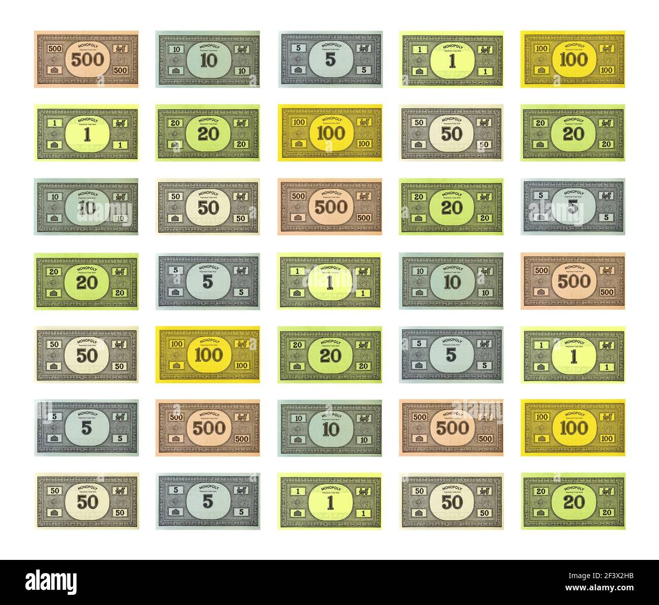 Monopoly Money On A Flat Lay Stock Photo Alamy