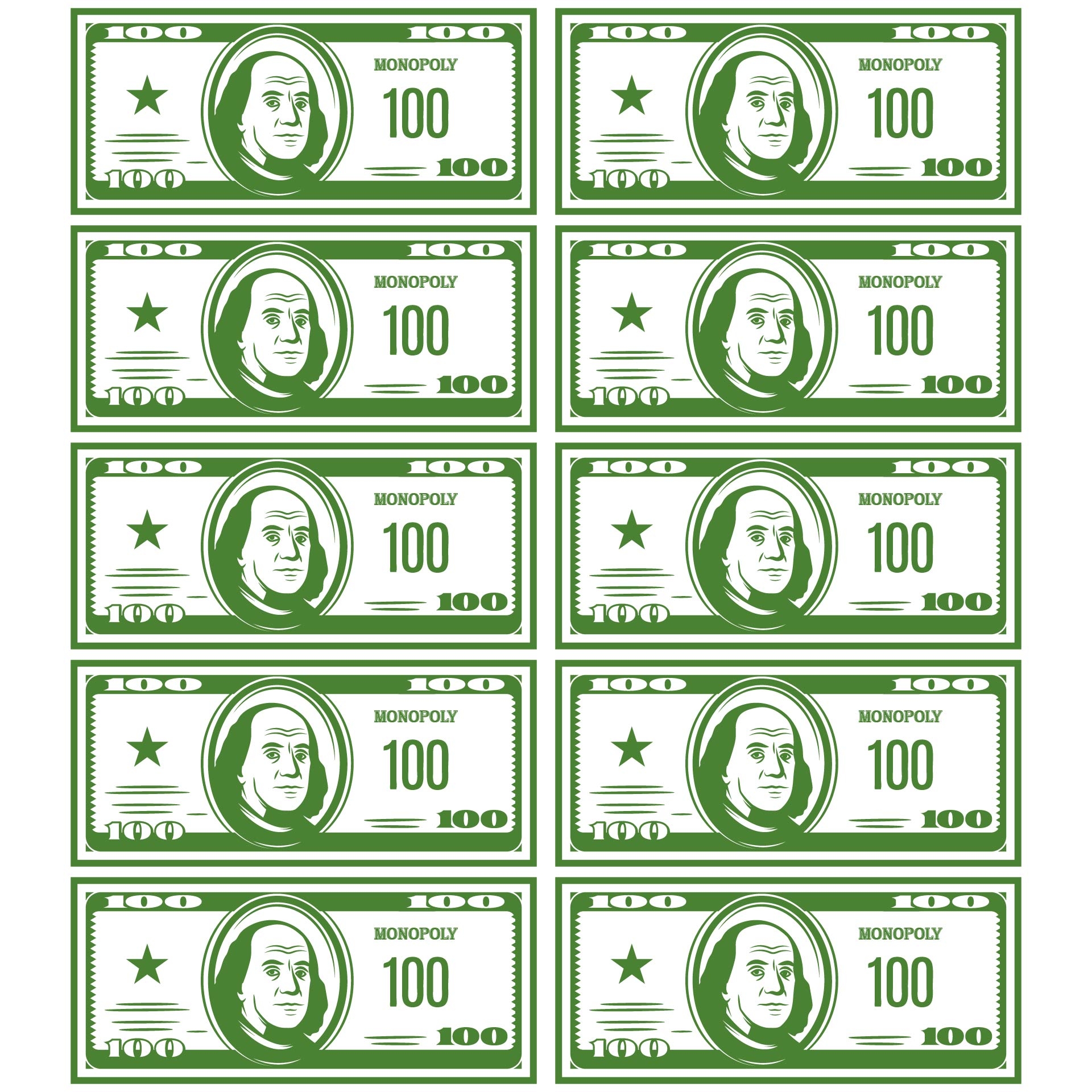 Free Printable Monopoly Money