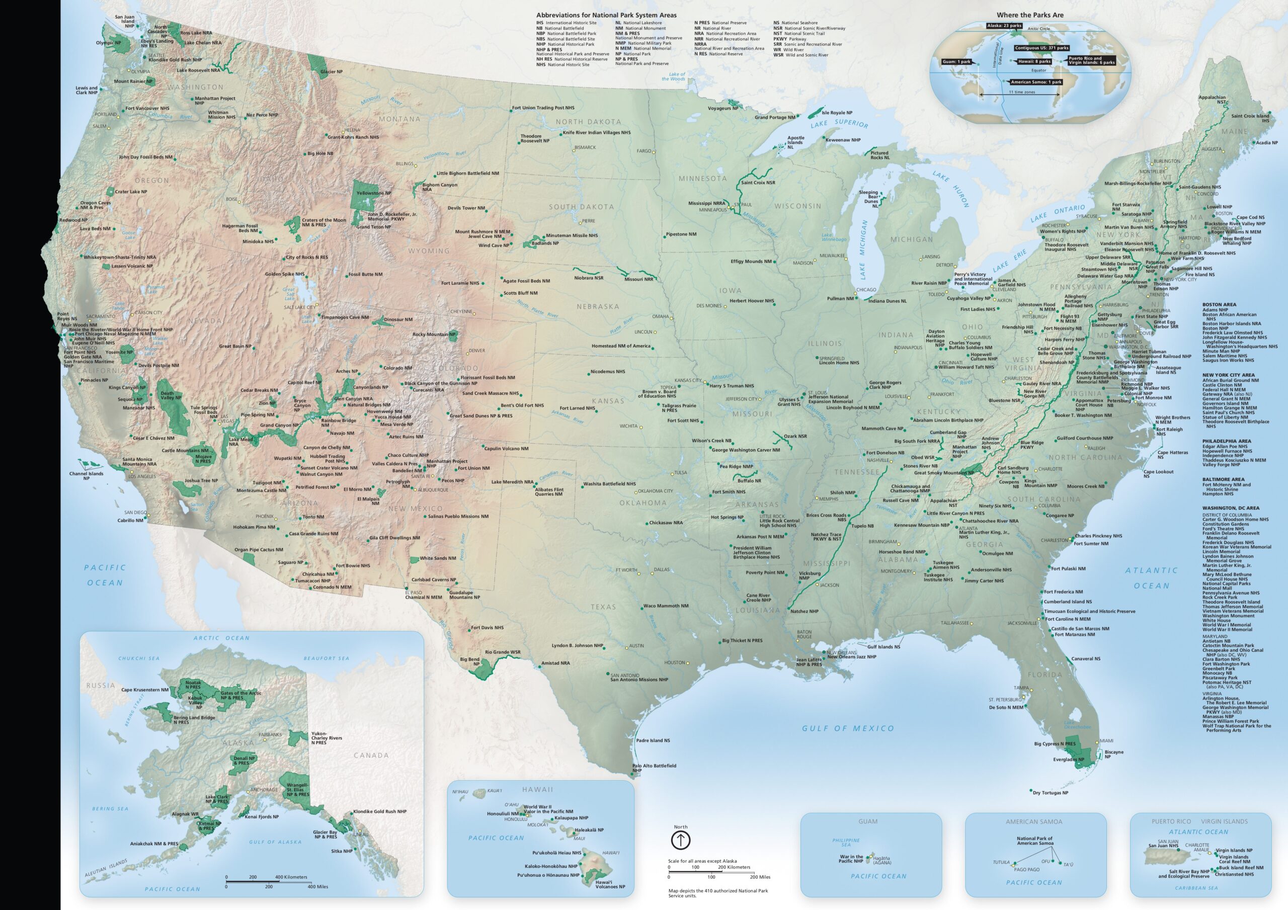 Printable Map Of Us National Parks