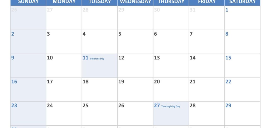 November 2025 Calendar Calendar best