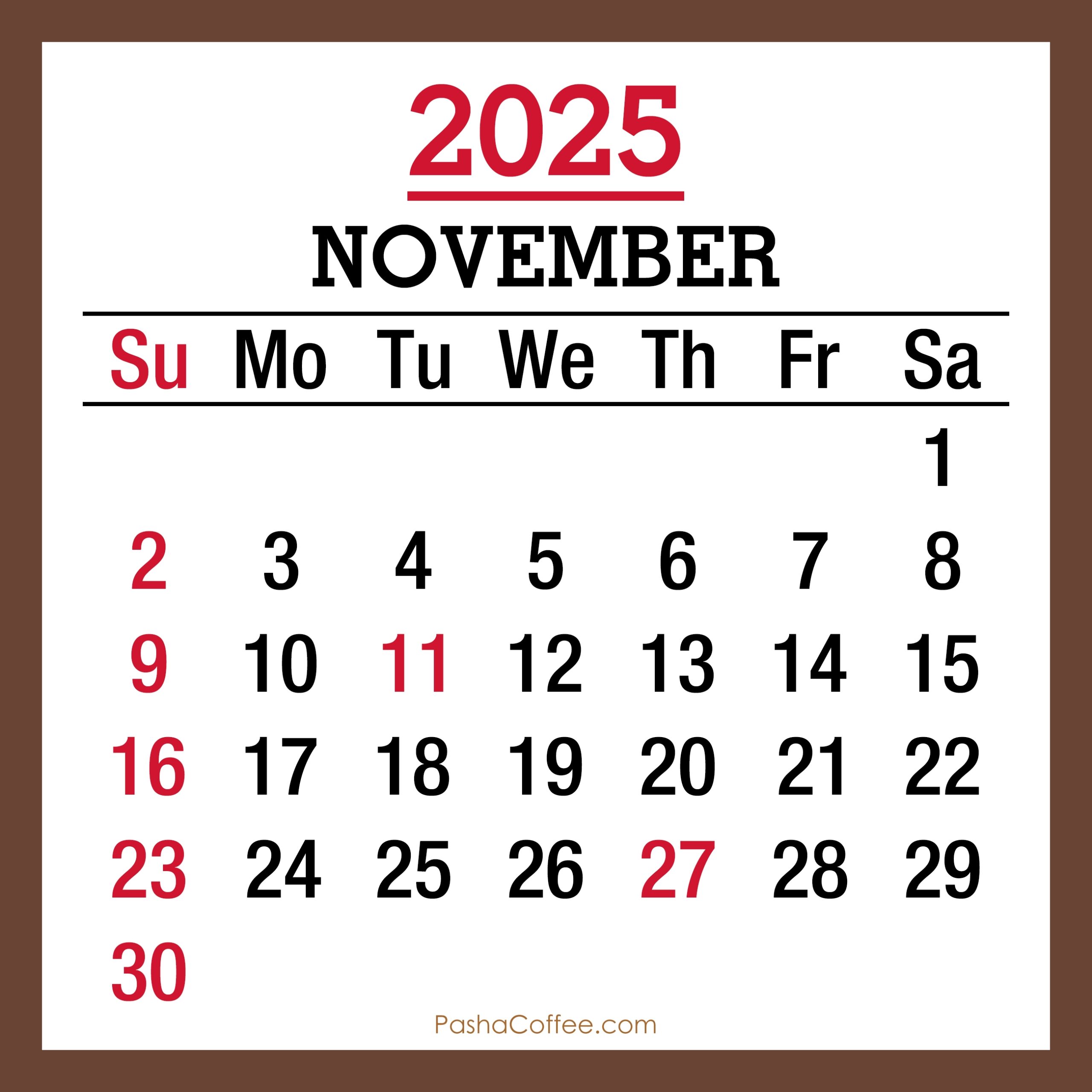 Calendar 2025 November Holidays Calendar 2025 November Holidays