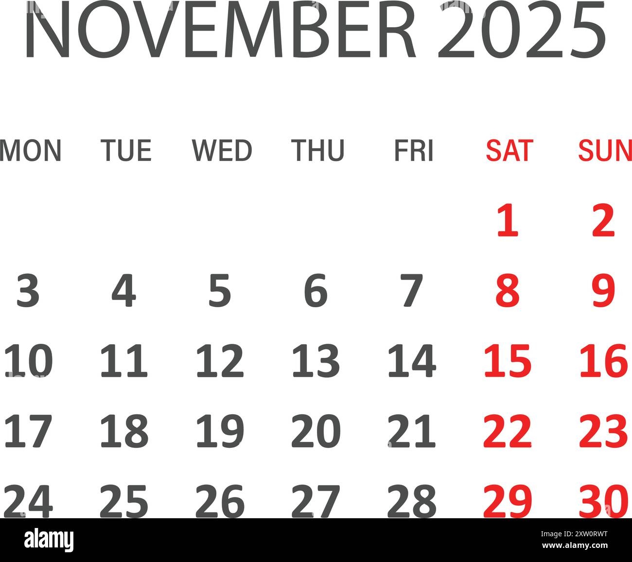 November 2025 Stock Vector Images Alamy