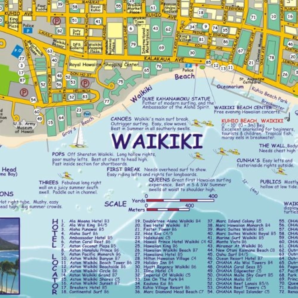 Printable Map Of Waikiki