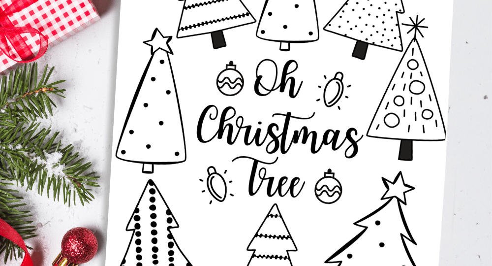 Oh Christmas Tree Coloring Page Free Printable