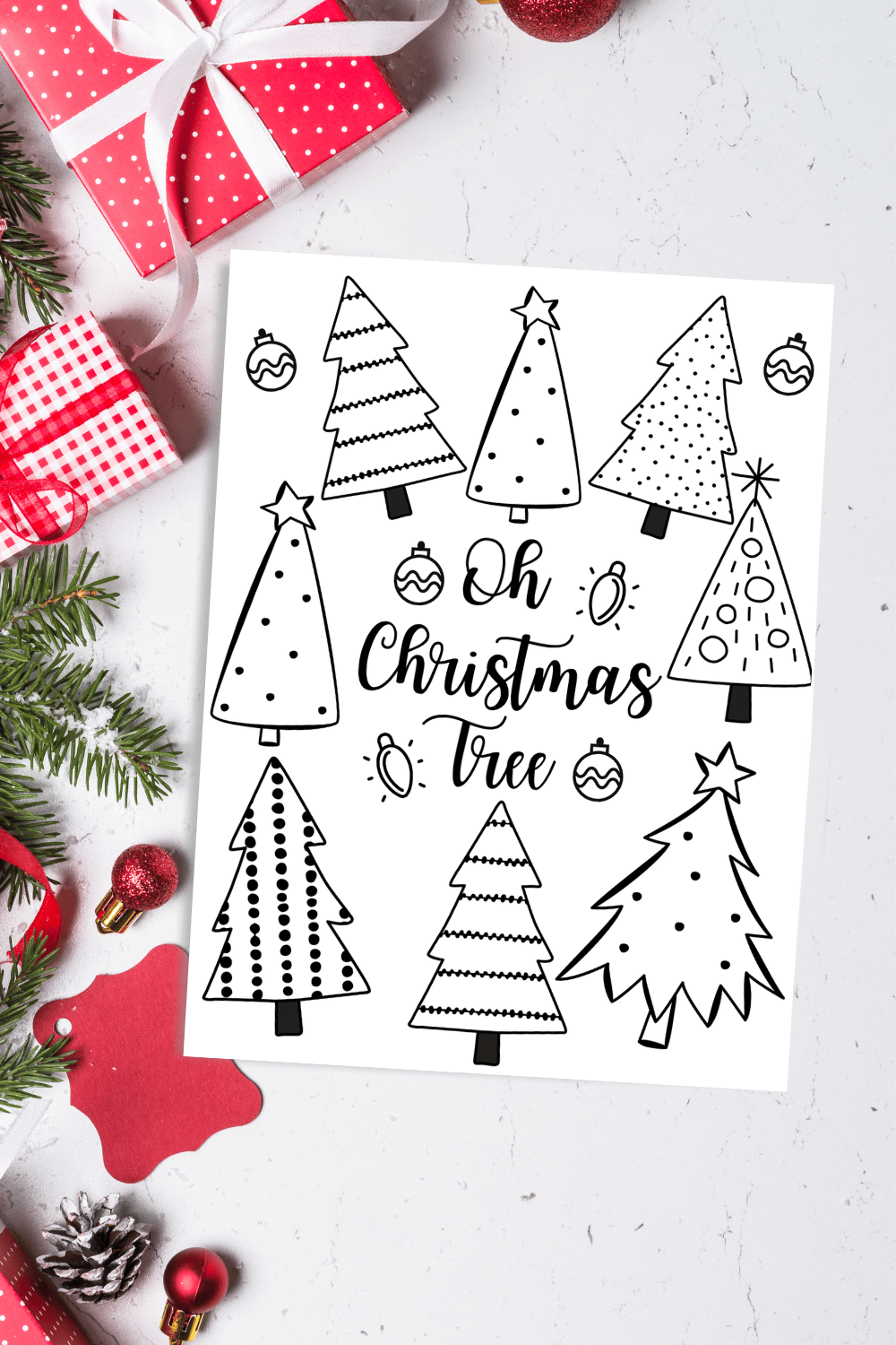 Oh Christmas Tree Coloring Page Free Printable