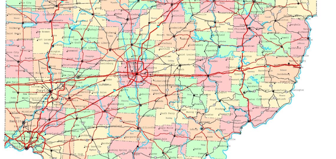 Ohio Printable Map