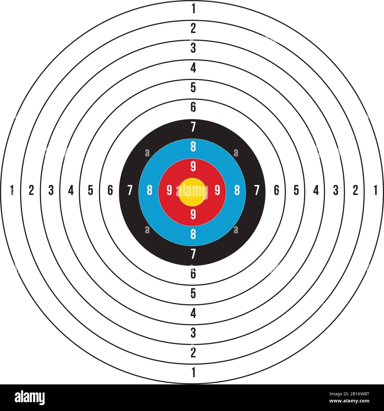 Olympic Shooting Archery Target Printable Stock Vector Olympic Shooting Archery Target Printable Stock Vector