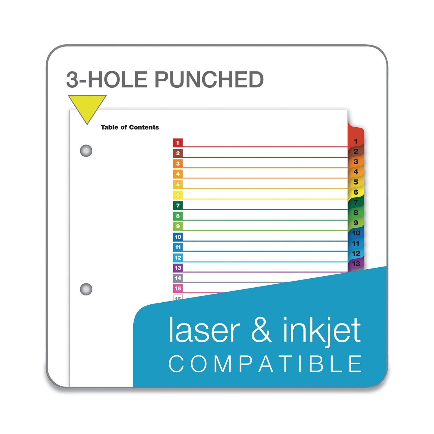 OneStep Printable Table Of Contents And Dividers 31 Tab 1 To 31 11 X 8 5 White Assorted Tabs 1 Set OneStep Printable Table Of Contents And Dividers 31 Tab 1 To 31 11 X 8 5 White Assorted Tabs 1 Set