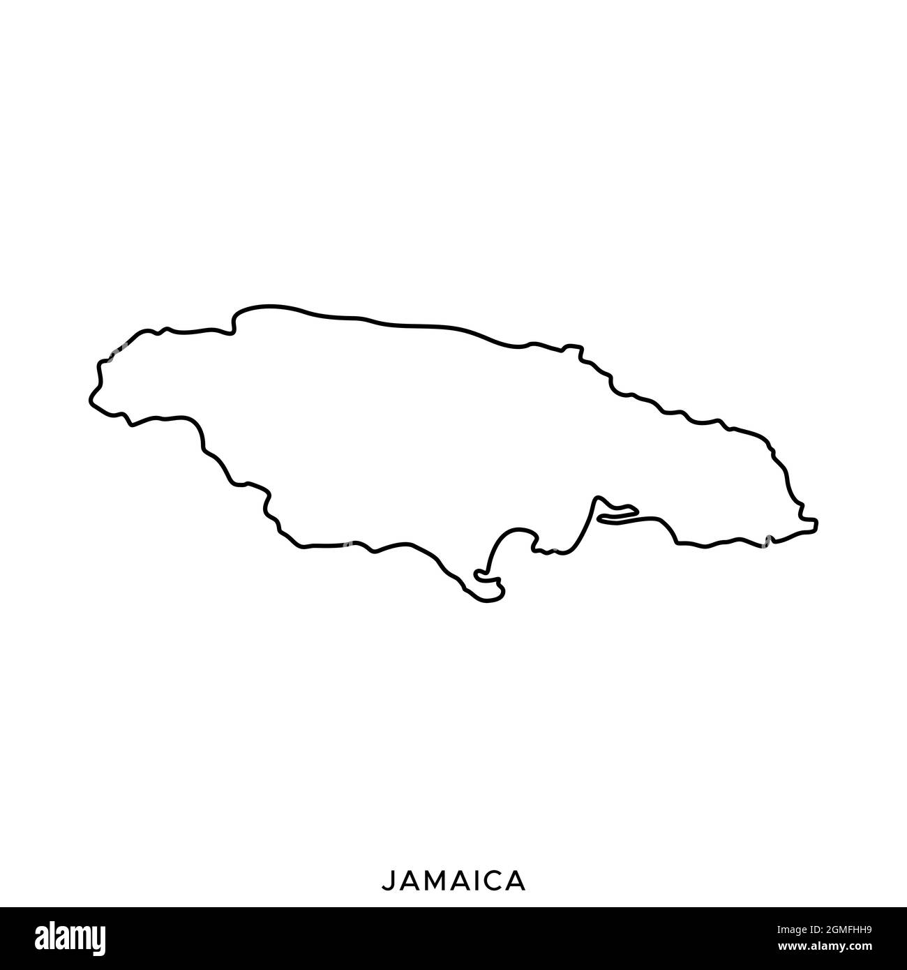 Outline Map Jamaica Hi res Stock Photography And Images Alamy
