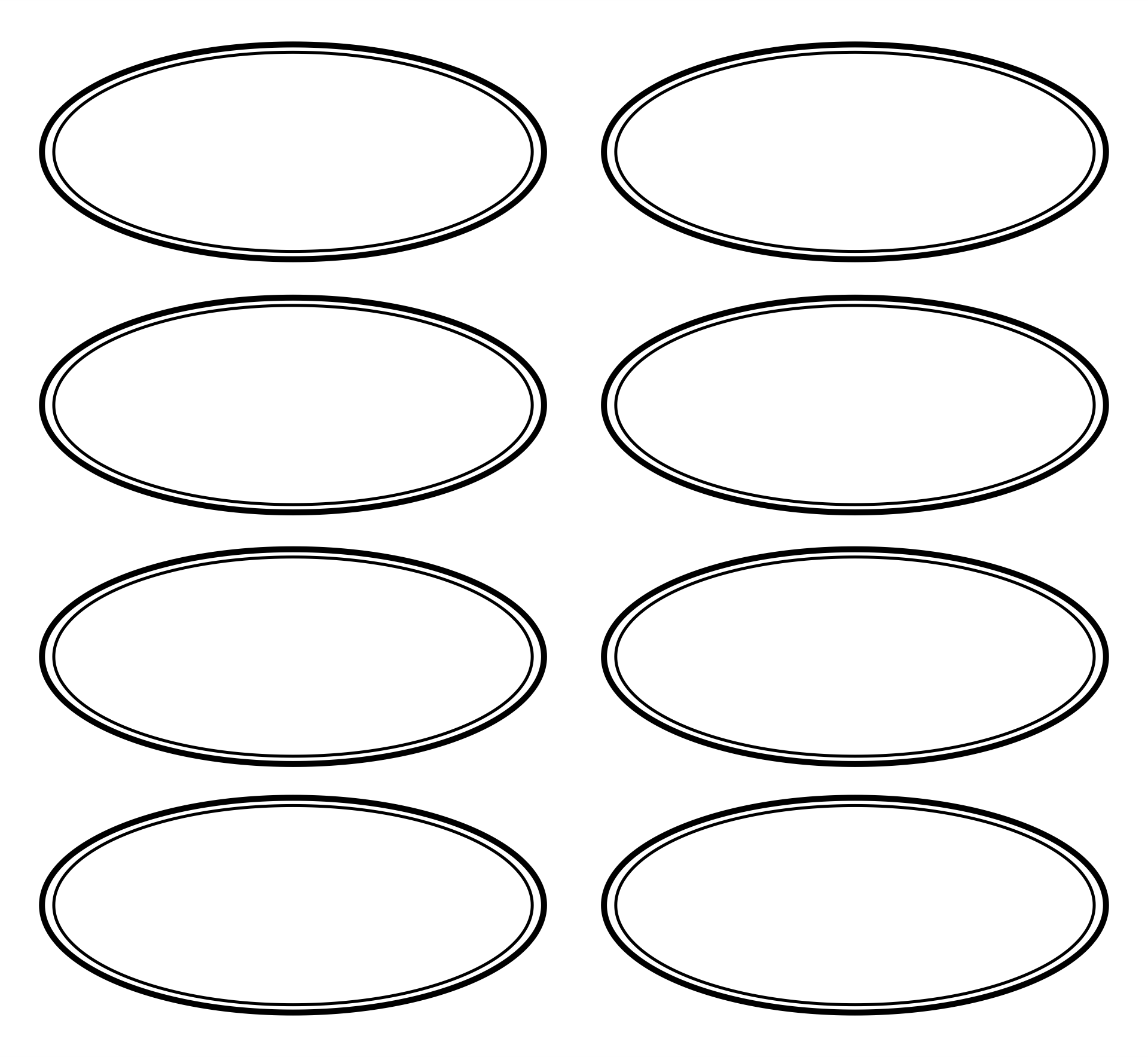 Small Oval Template Printable Free