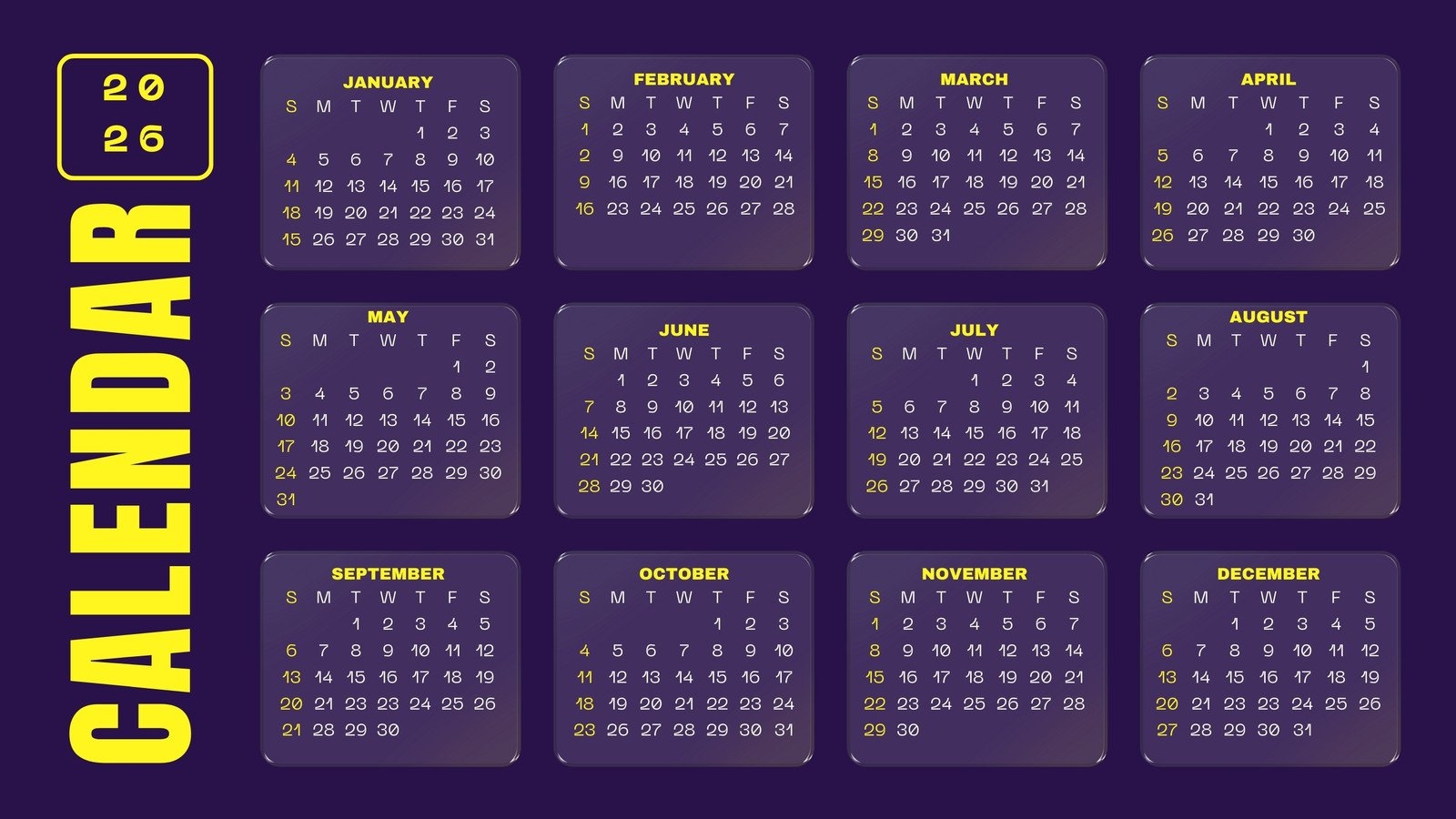 Page 12 Free And Customizable Calendar Templates Canva