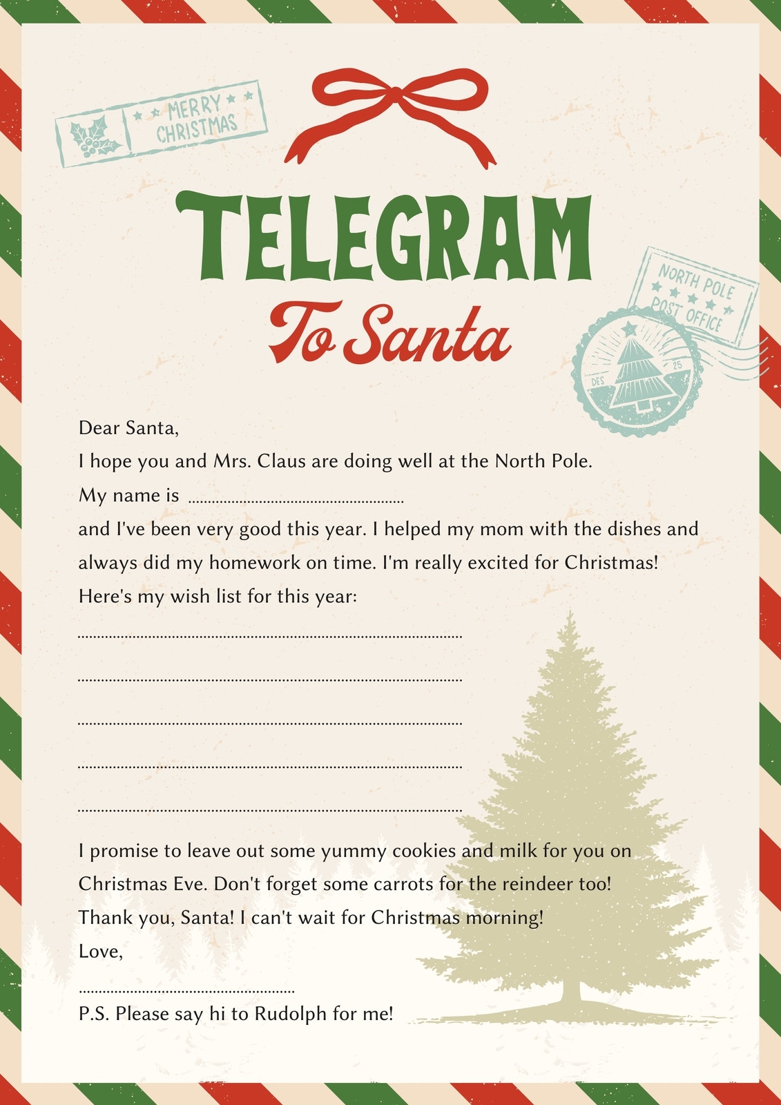 Free Printable Telegram Template Free Printable Telegram Template