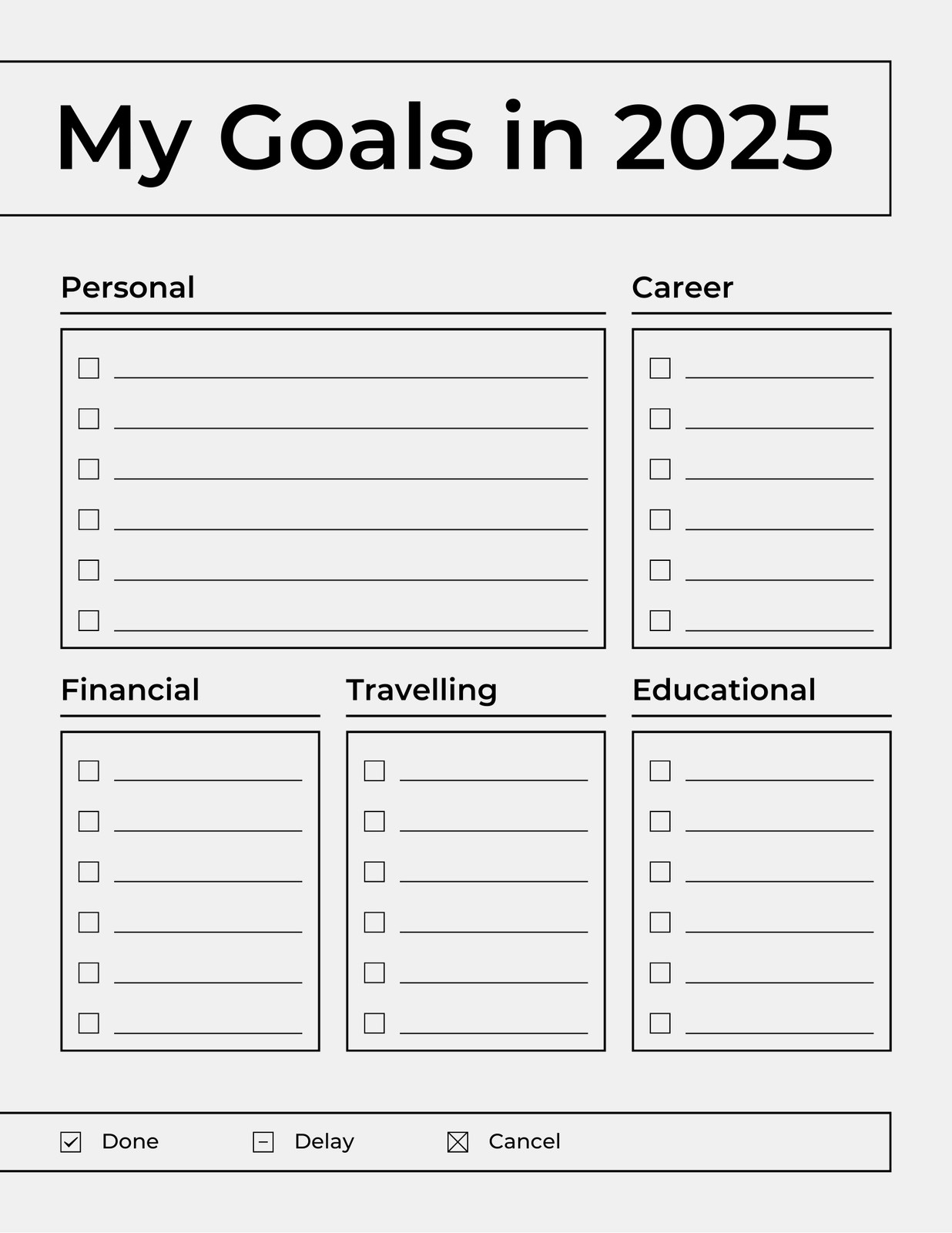 Page 7 Free And Customizable Goals Templates