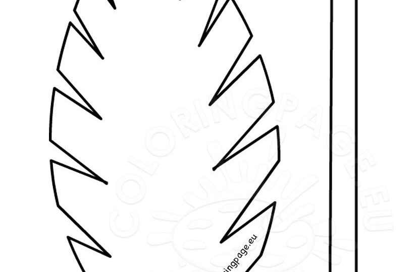 Palm Leaf Template Printable Vastuuonminun Sketch Coloring Page Worksheets Library