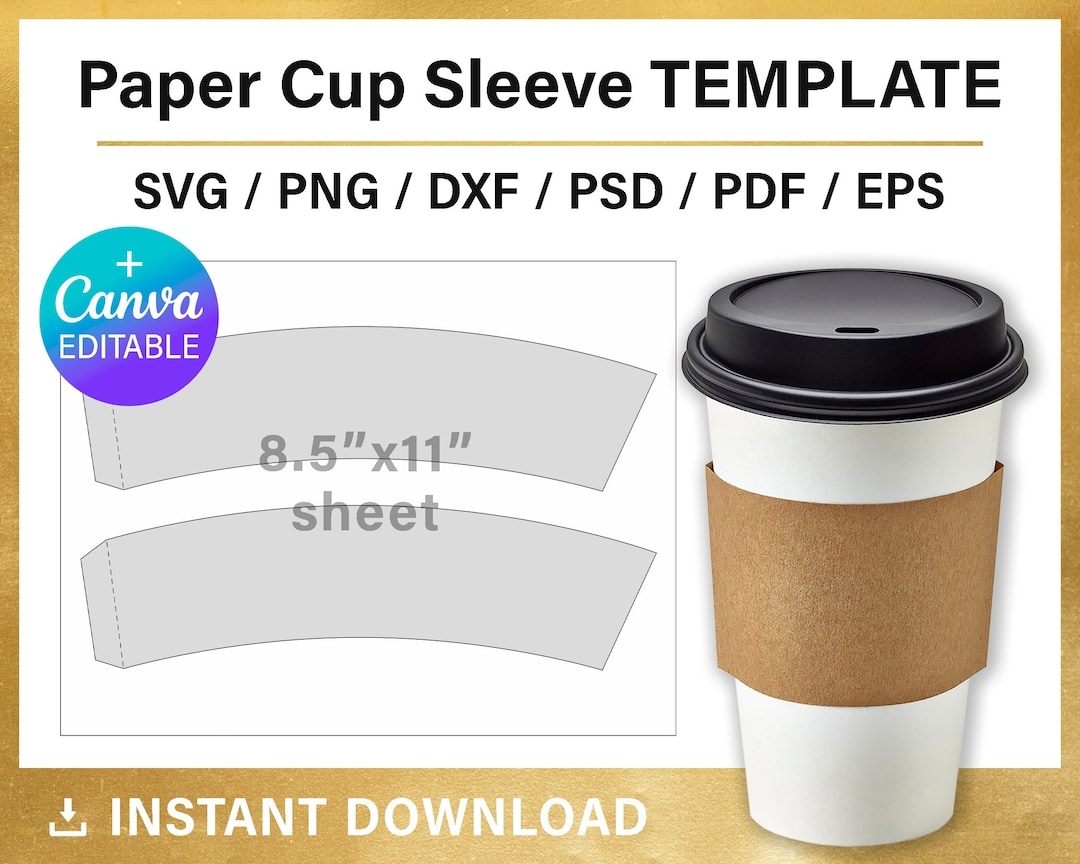 Paper Cup Sleeve Template Coffee Cup Sleeve BLANK Template Styrofoam Cup Sleeve Template Cricut Canva Instant Download Etsy Paper Cup Sleeve Template Coffee Cup Sleeve BLANK Template Styrofoam Cup Sleeve Template Cricut Canva Instant Download Etsy