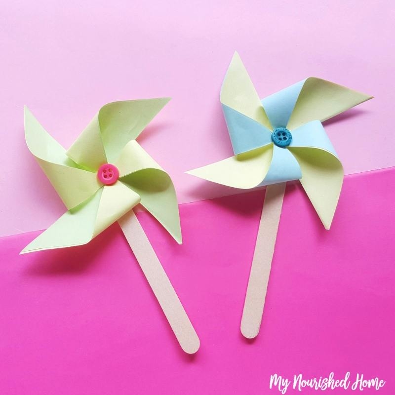 Paper Pinwheel Craft For Kids My Nourished Home Paper Pinwheel Craft For Kids My Nourished Home