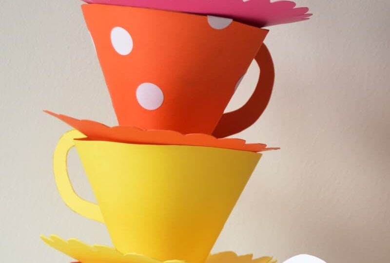 Paper Teacup Printable U0026 Tea Party Games Red Ted Art Kids Crafts