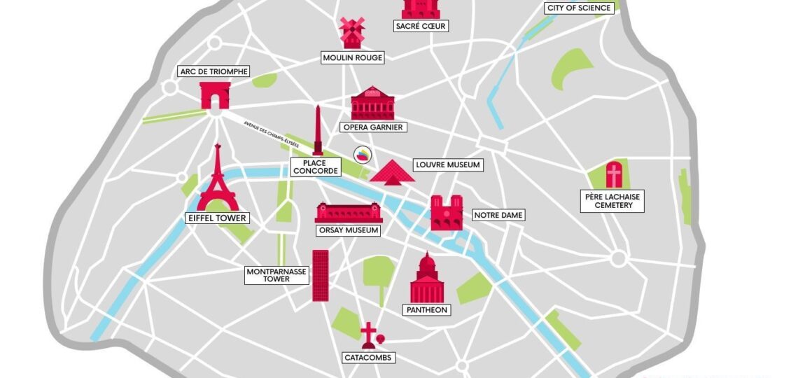 Paris Tourist Map Downloadable Map PARISCityVISION