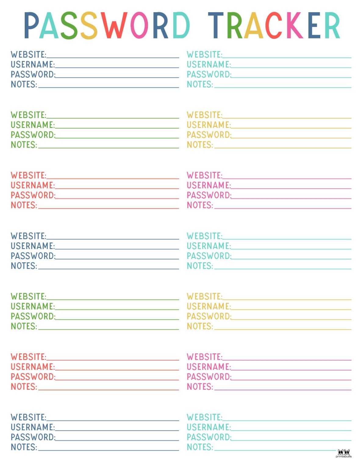 Password Logs U0026 Trackers 25 FREE Printables Printabulls Password Logs U0026 Trackers 25 FREE Printables Printabulls