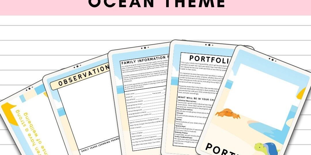 PDF Child Portfolio Templates Starter Kit Ocean Theme EYLF V2 0