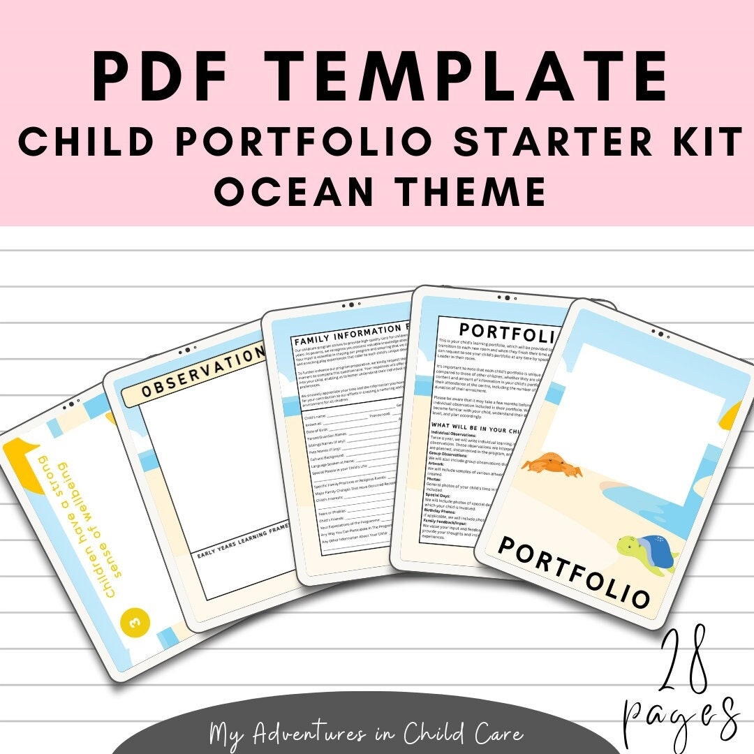 PDF Child Portfolio Templates Starter Kit Ocean Theme EYLF V2 0  PDF Child Portfolio Templates Starter Kit Ocean Theme EYLF V2 0