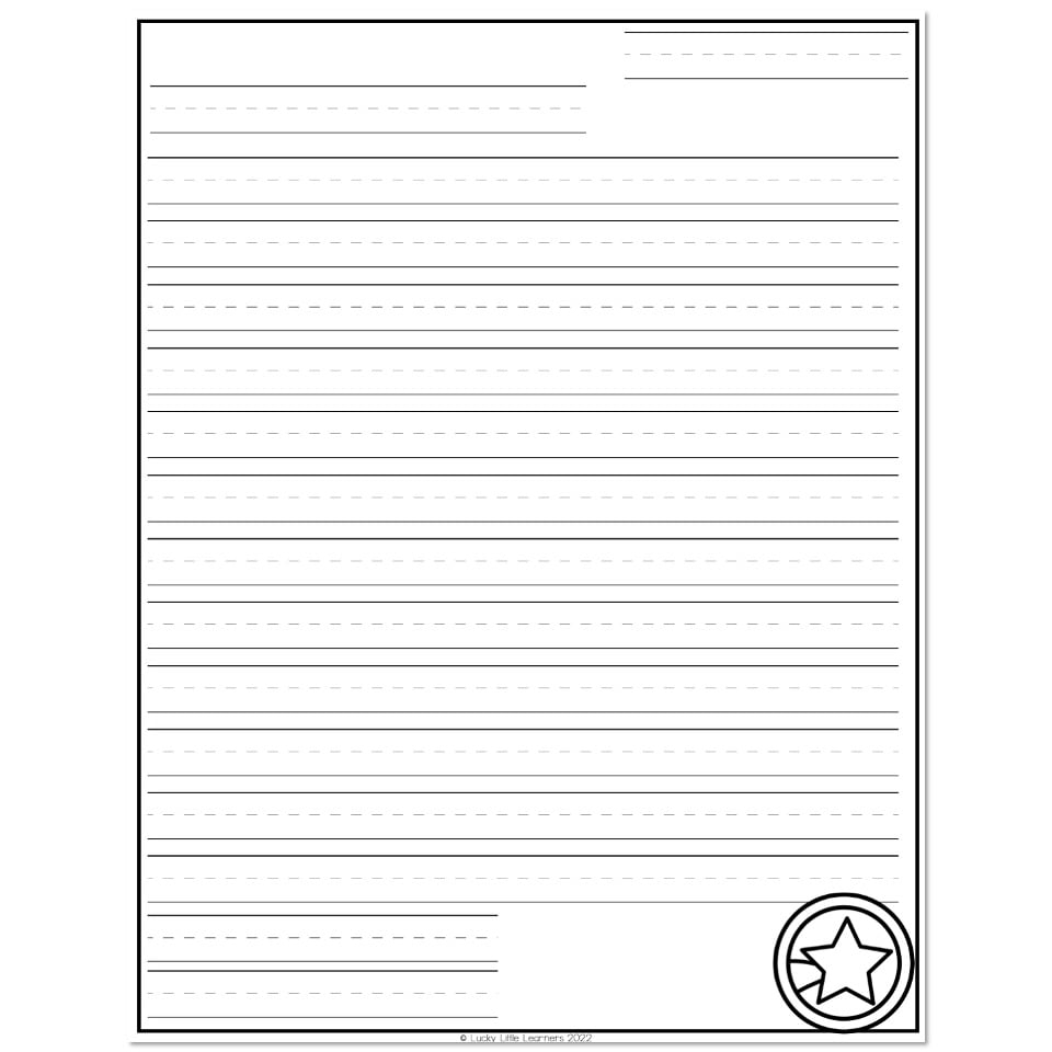 Pen Pal Pack Letter Writing Page Option 1 Lucky Little Learners
