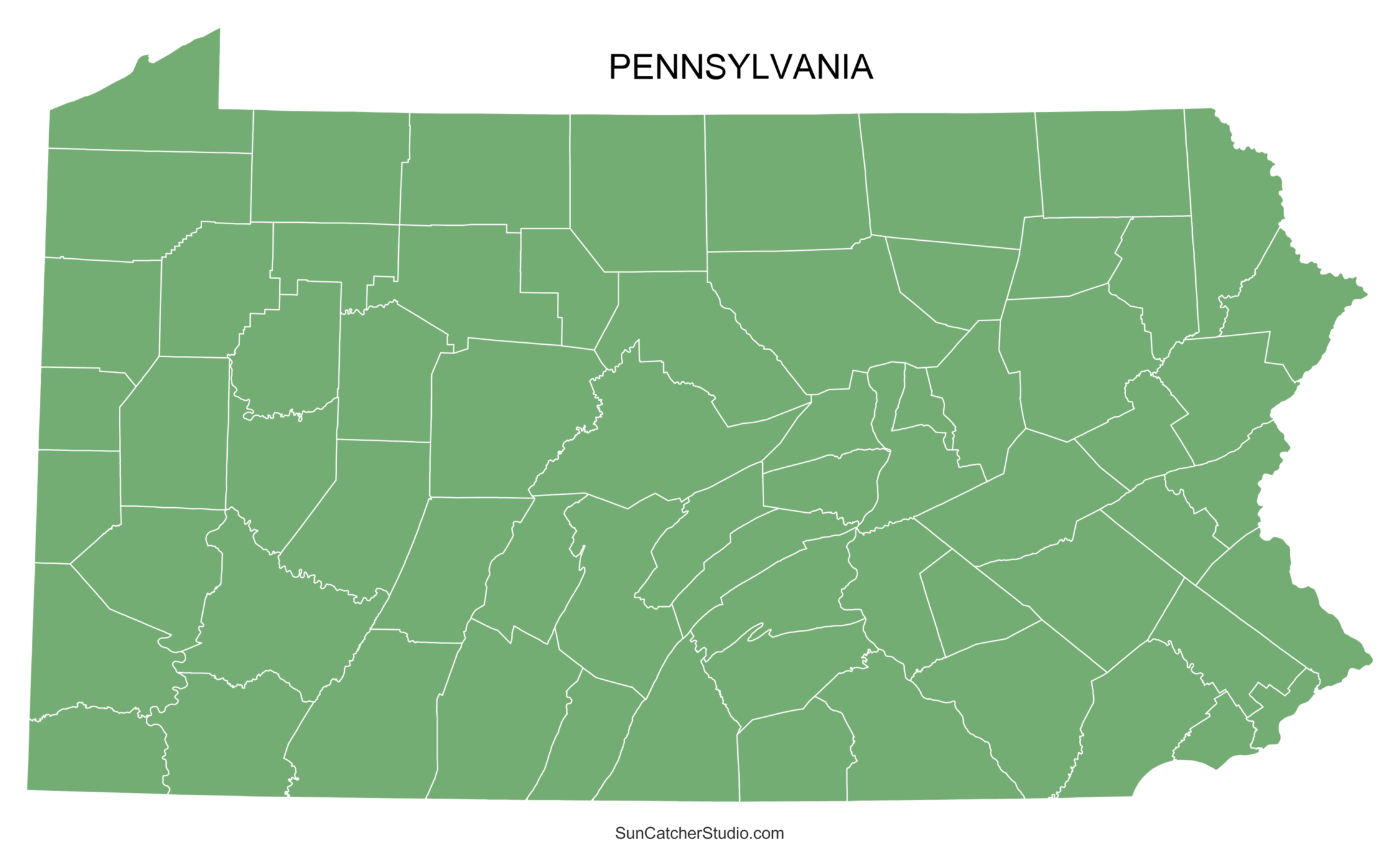 Pennsylvania Printable Map Pennsylvania Printable Map
