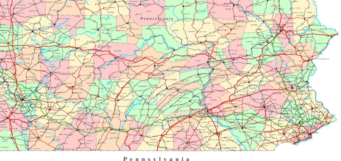 Pennsylvania Printable Map
