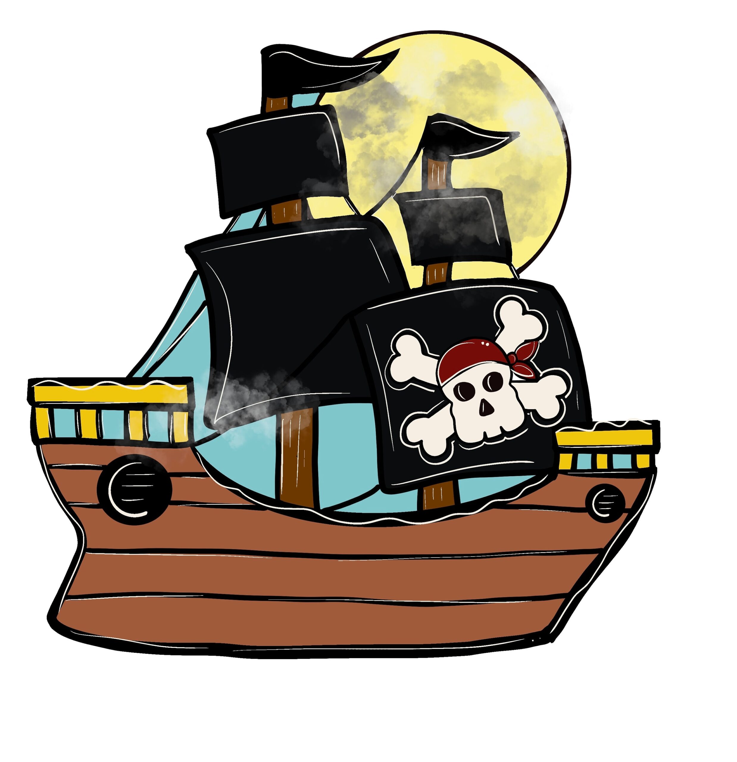 Pirate Ship Template Printable Free