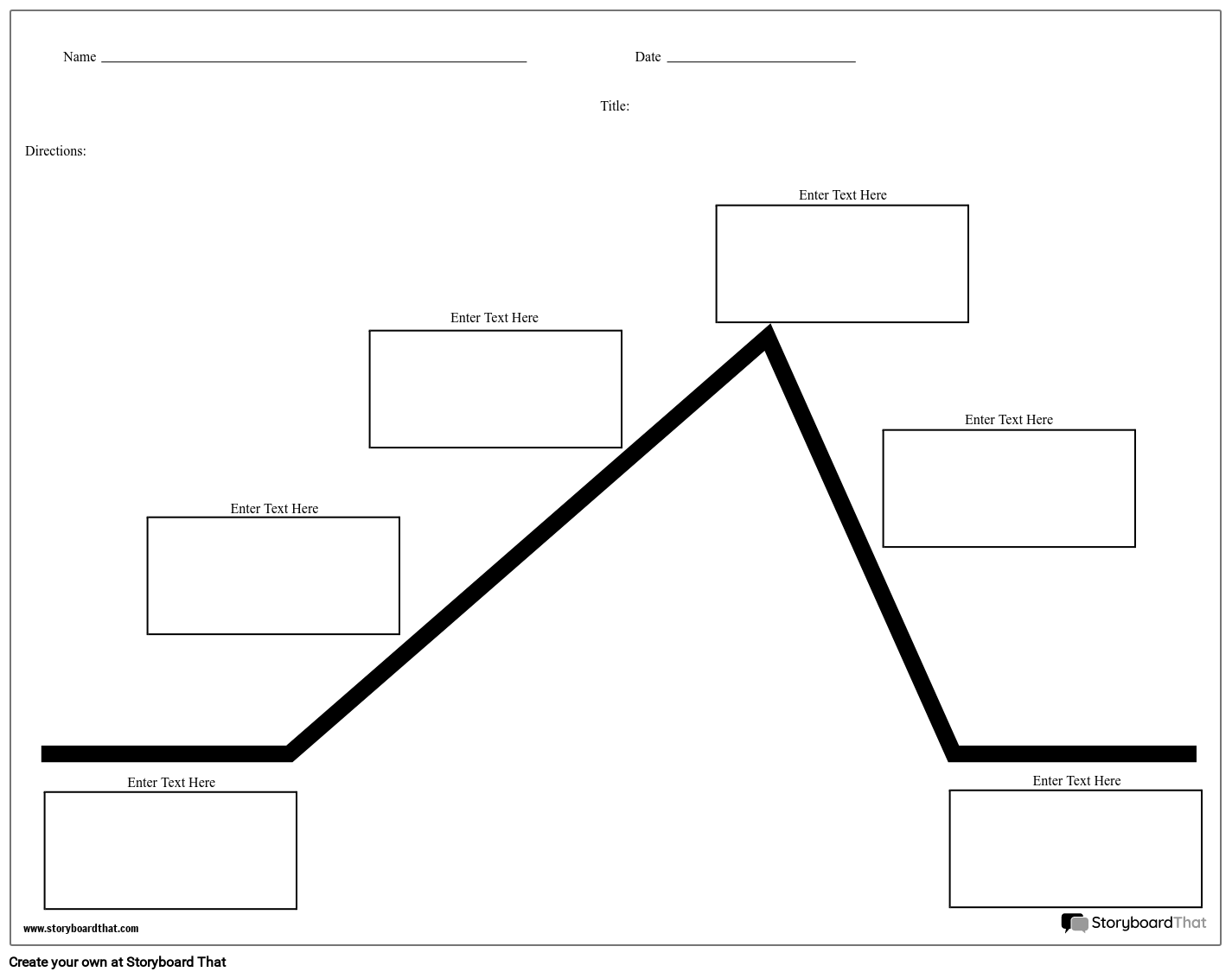 Plot Diagram Worksheets Customize With Storyboard That
