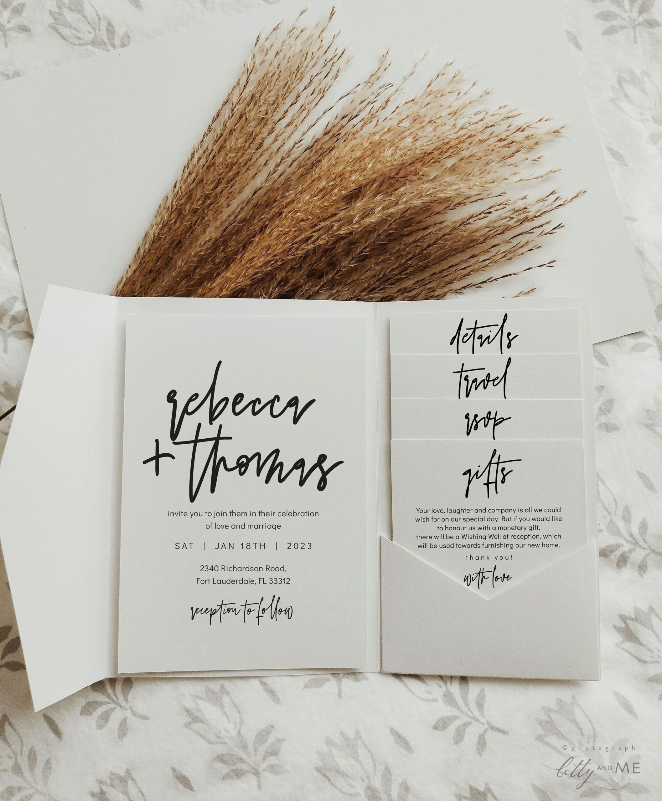 Pocket Wedding Invitation Template Set Printable Minimal Modern Pocket Wedding Invitation Template Set Printable Minimal Modern