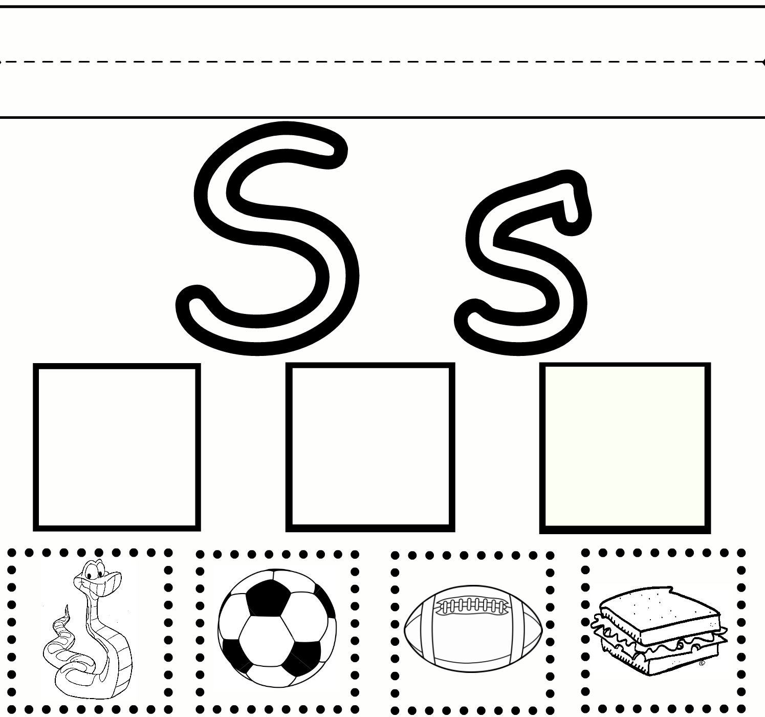 Preschool Learning Letter S Practice free Printable Worksheet Preschool Learning Letter S Practice free Printable Worksheet