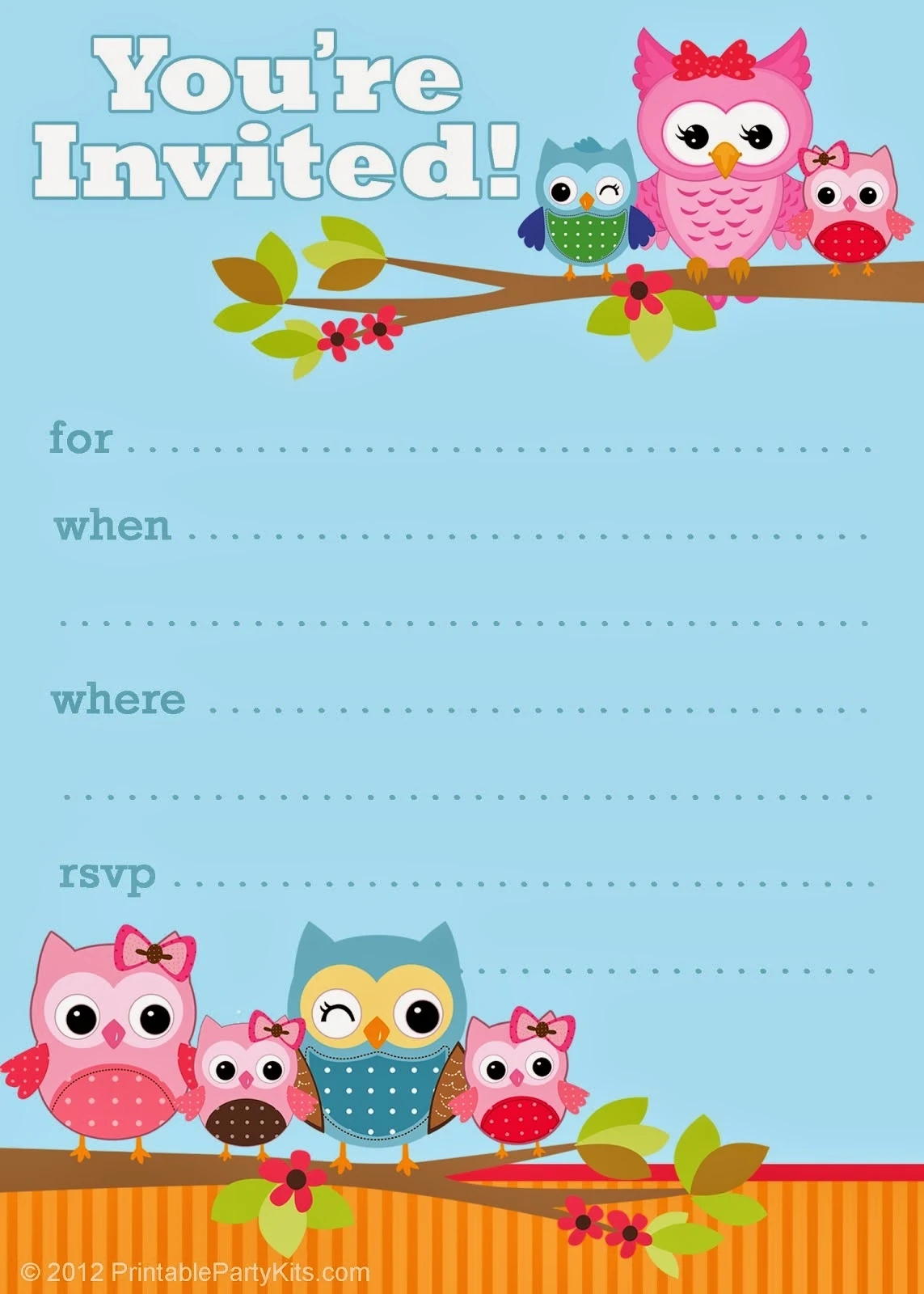 Pretty Owls Free Printable Invitations Toppers And Stickers Pretty Owls Free Printable Invitations Toppers And Stickers