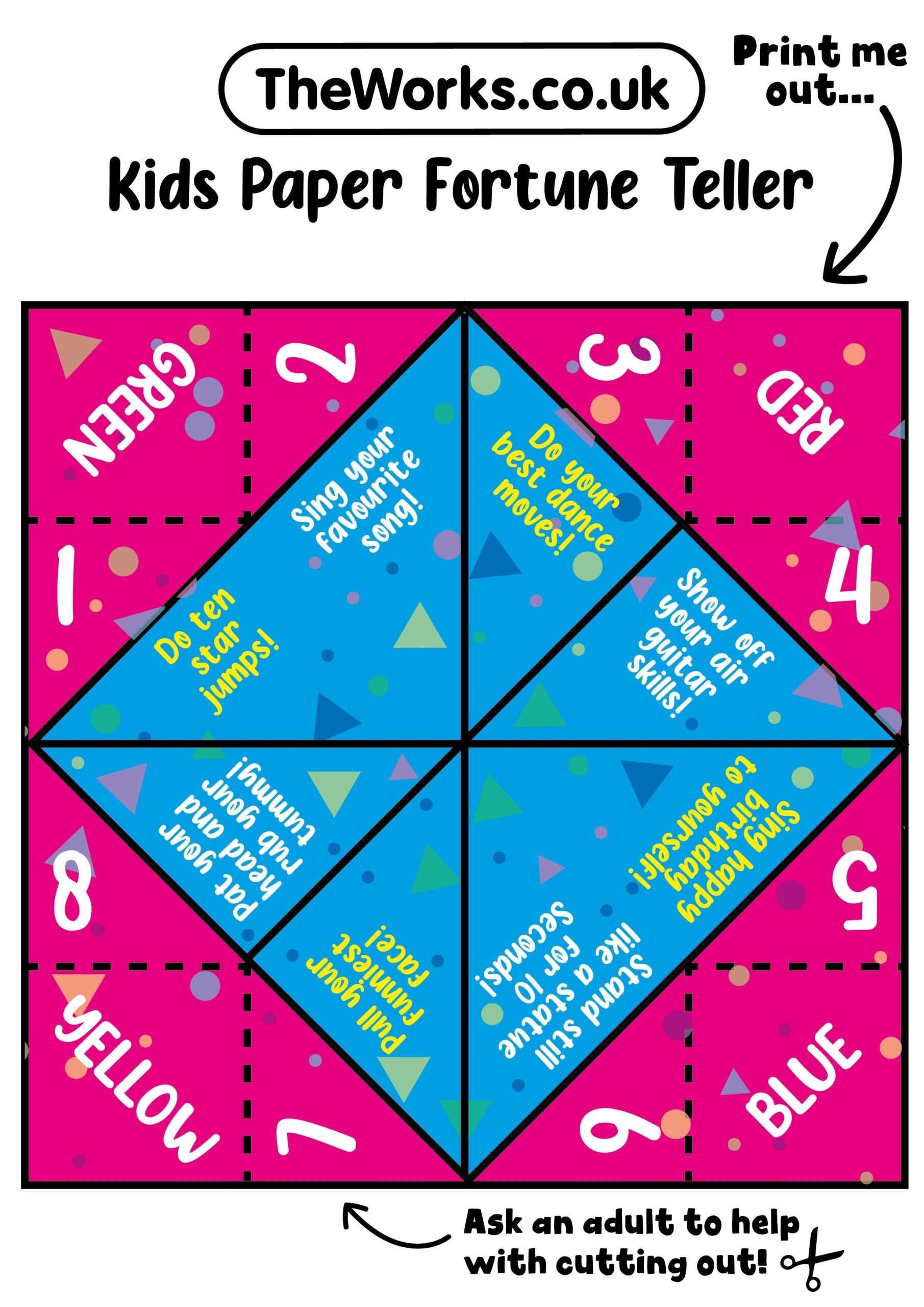 Print Your Own Retro Fortune Teller Print Your Own Retro Fortune Teller