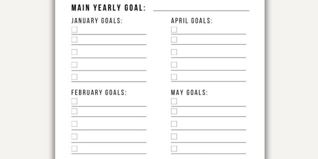 Printable 2025 Yearly And Monthly Goals Template L Instant Digital Download L Letter Size L PDF Etsy