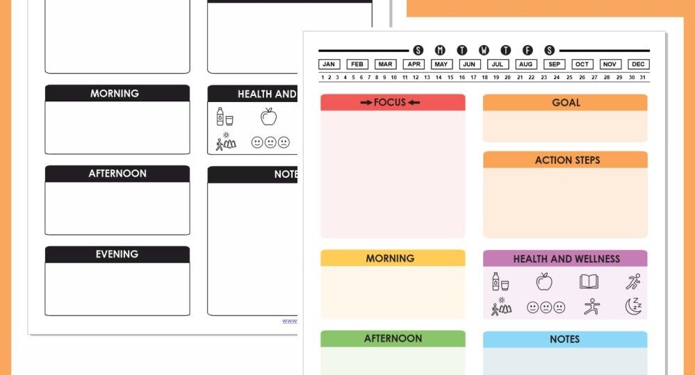 Printable ADHD Daily Planner Template FREE Your Therapy Source