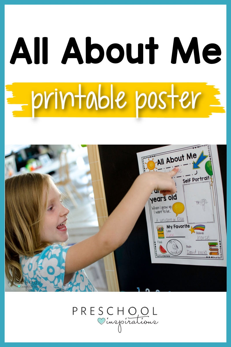 Free All About Me Poster Printable