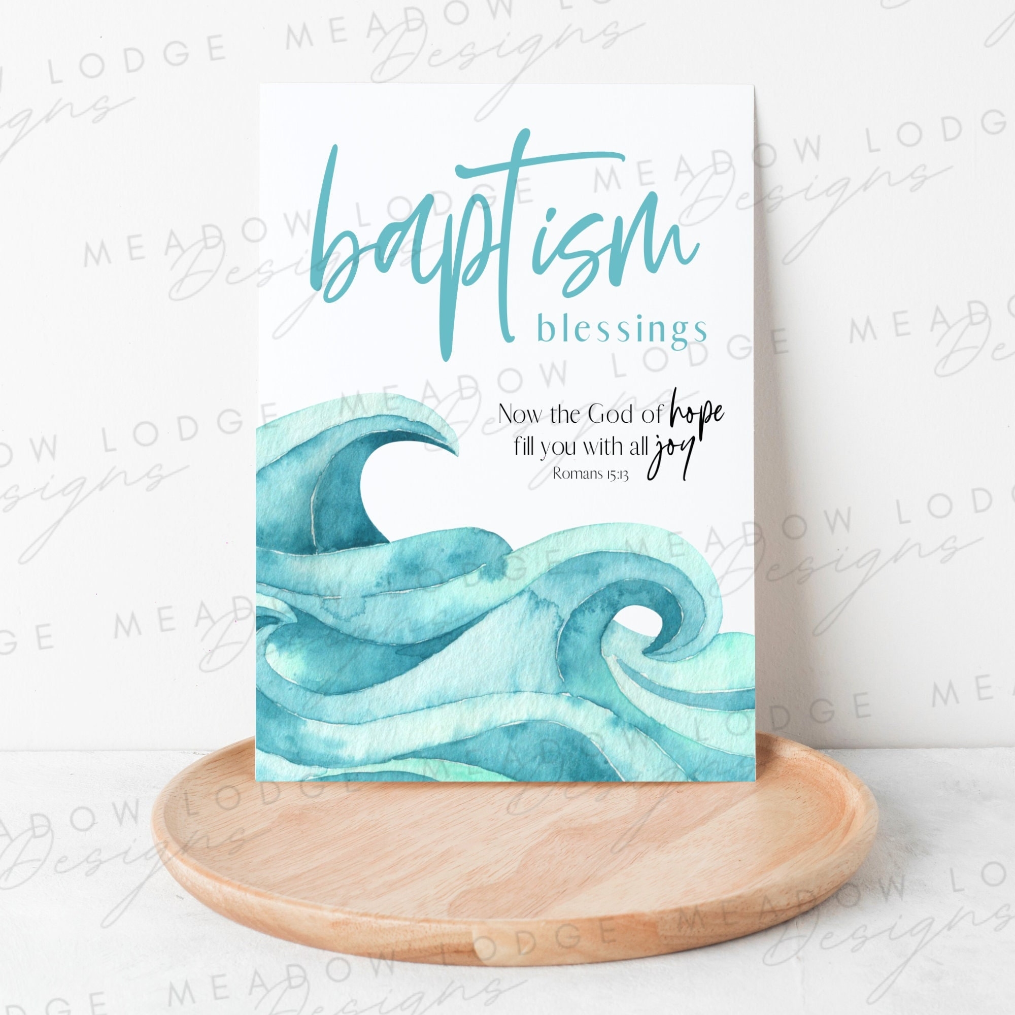 PRINTABLE Baptism Card Instant Download Teen Christian Baptism  PRINTABLE Baptism Card Instant Download Teen Christian Baptism