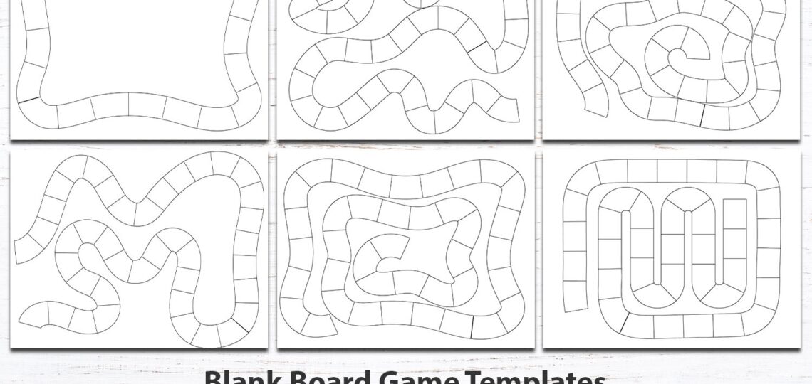 Printable Blank Board Game Templates Game Design Printable Game