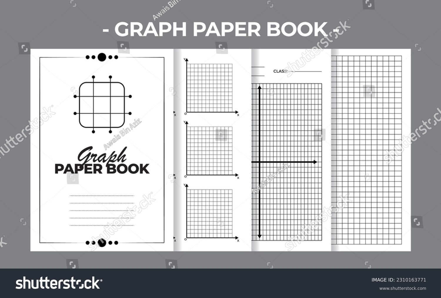 Printable Blank Graph Paper Book Vector Stock Vector Royalty Free 2310163771 Shutterstock
