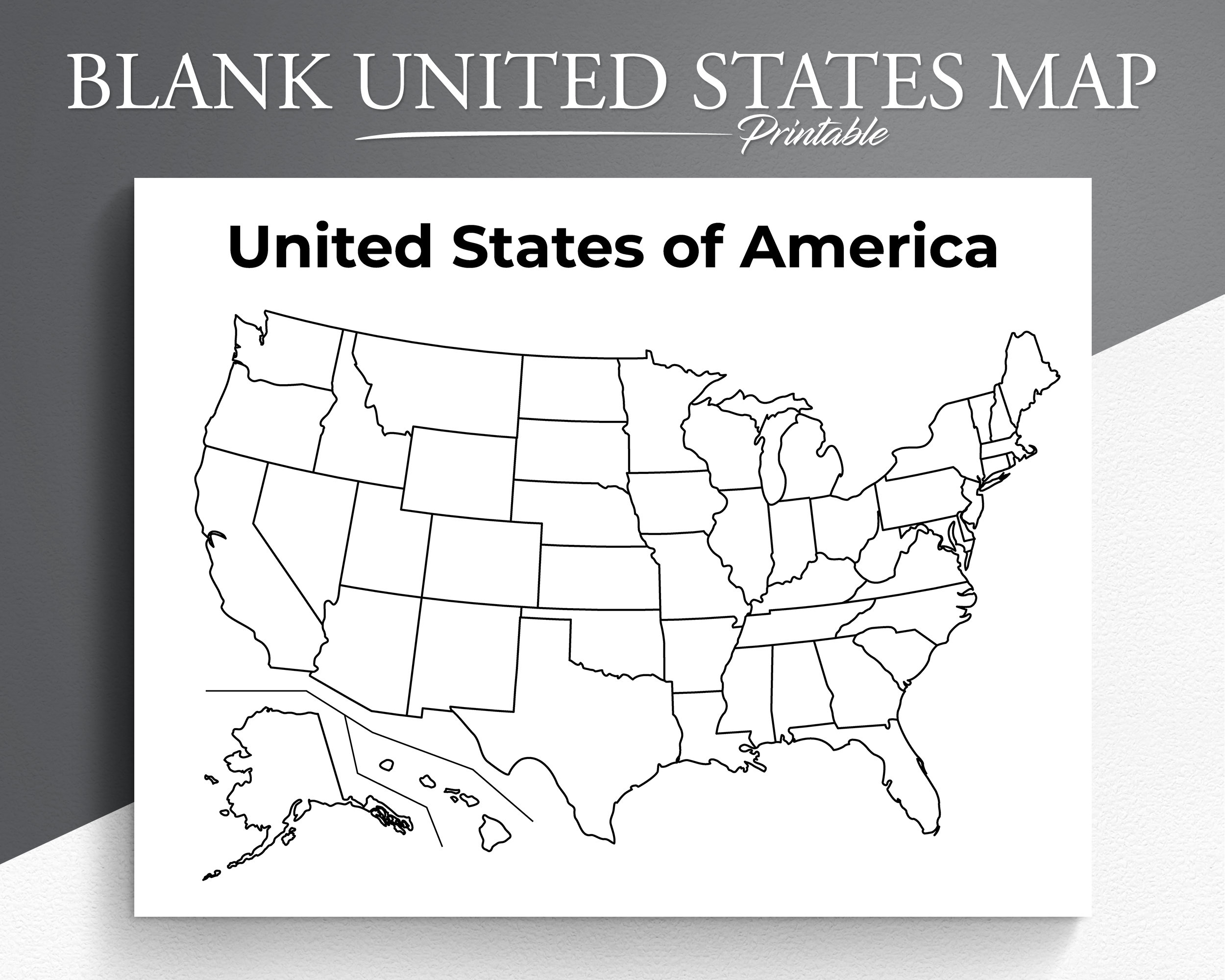 Printable Blank US Map Educational Map For Kids USA Coloring  Printable Blank US Map Educational Map For Kids USA Coloring