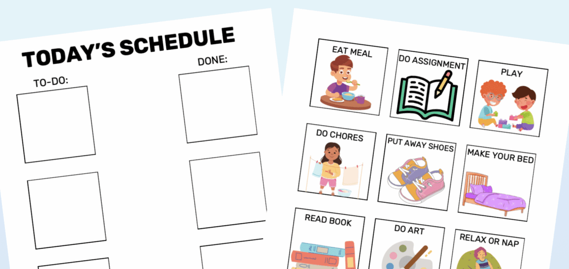 Printable Blank Visual Schedule Template Free Download Goally