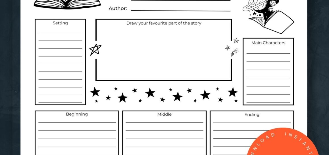 Printable Book Report INSTANT DOWNLOAD Printable Activity Book