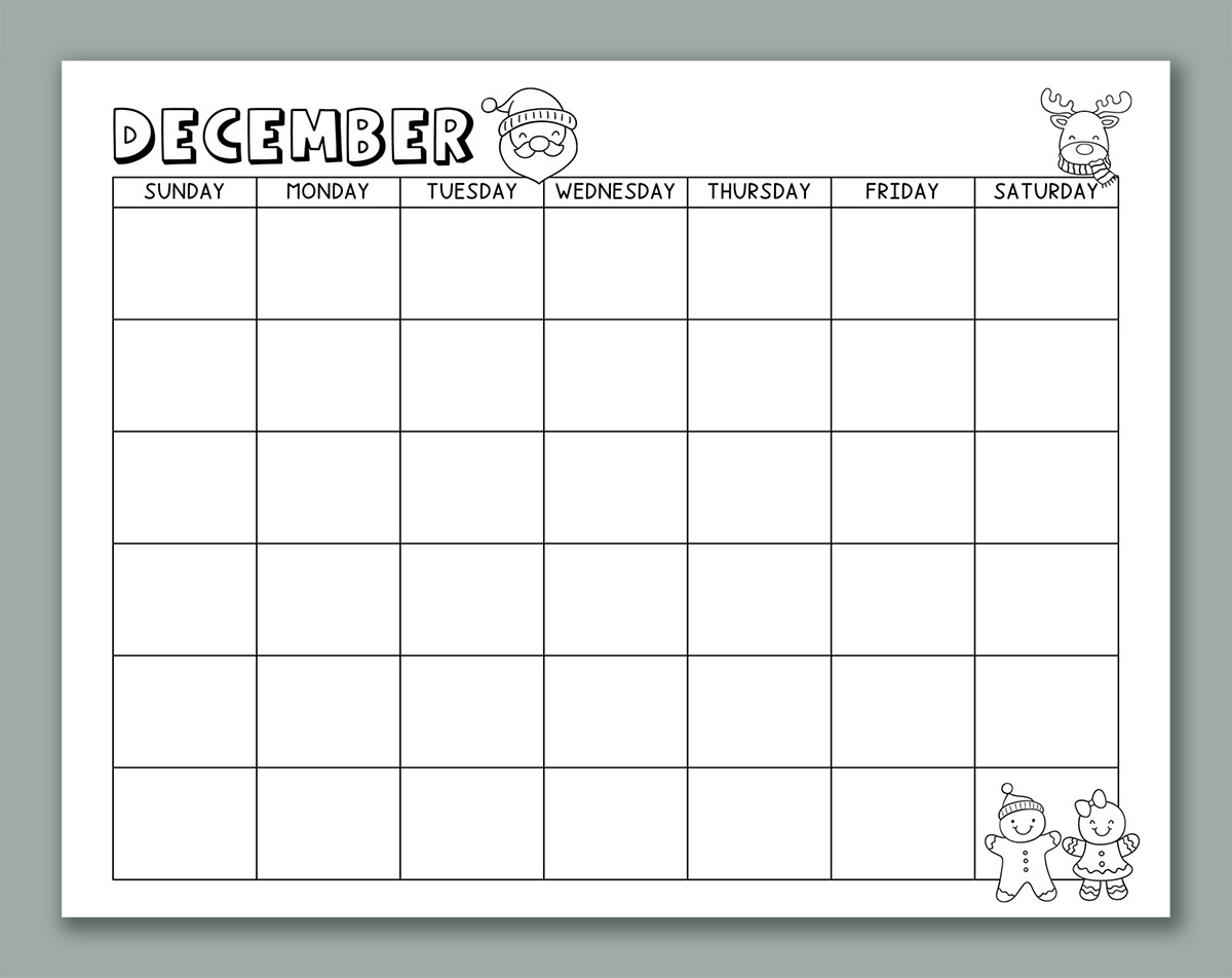 Printable Calendar For Kids 2025 2024 And Undated Versions Included