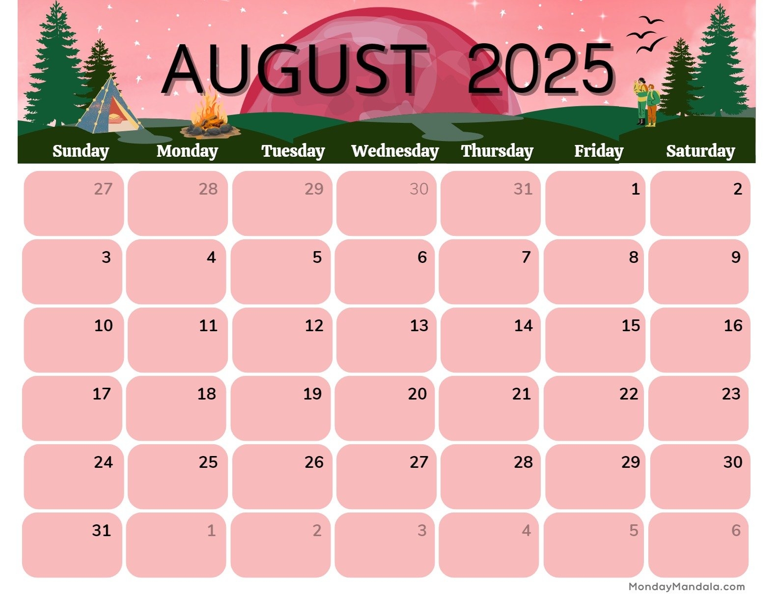 Printable Calendars For 2025 U0026 2026 Free PDFs 