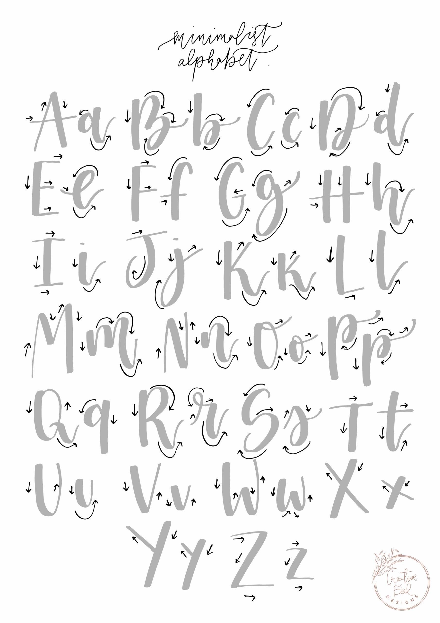 Printable Calligraphy Alphabet Worksheet Learn Calligraphy Easily Printable Calligraphy Alphabet Worksheet Learn Calligraphy Easily