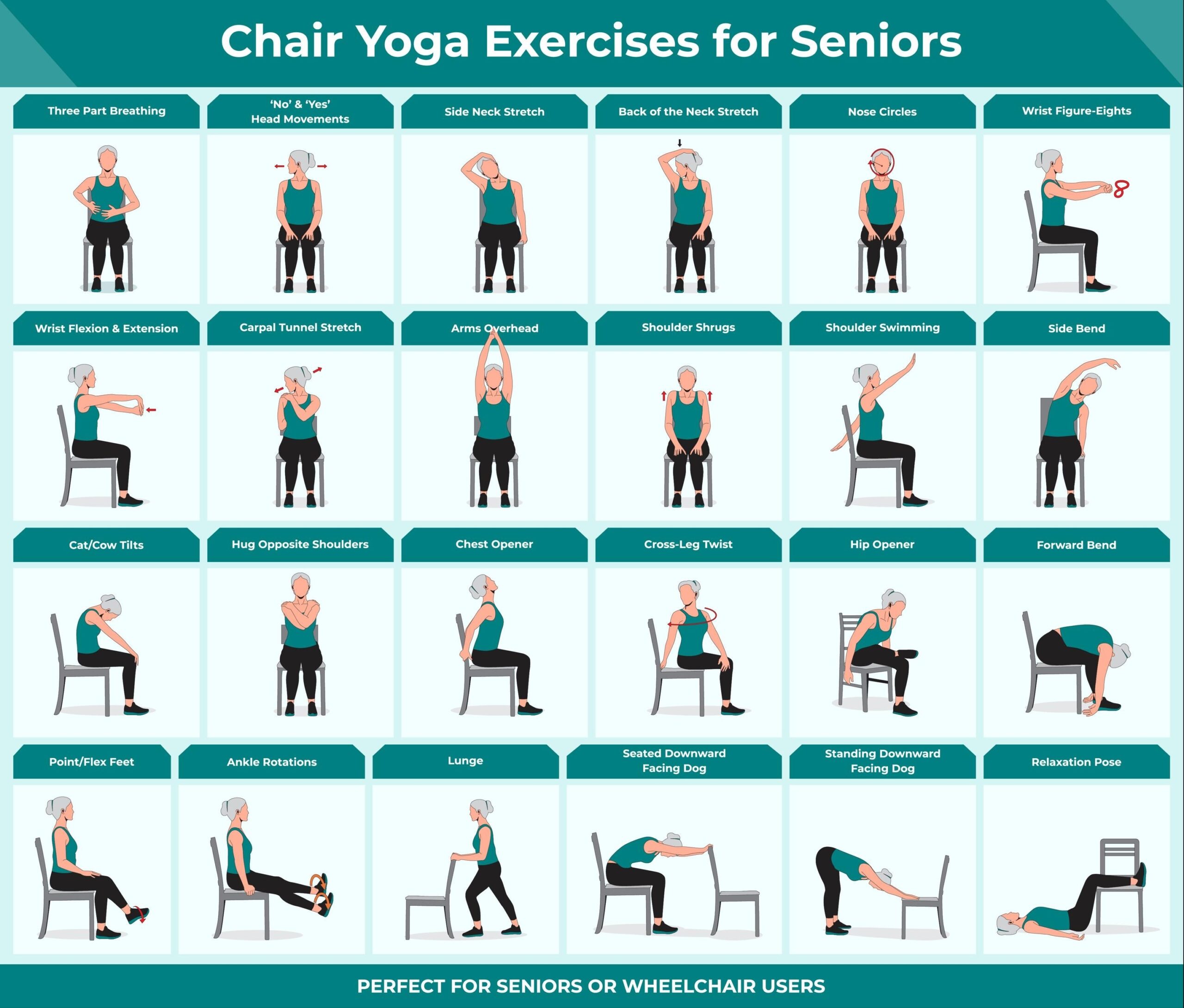Printable Chair Yoga Exercises Exclusive