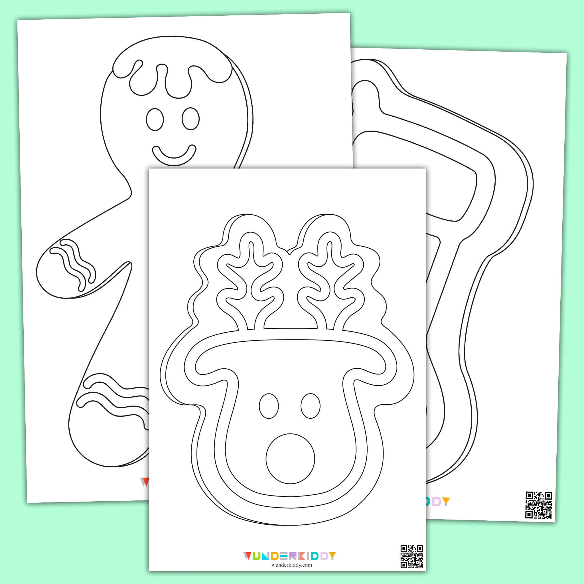 Printable Christmas Cookie Coloring Pages And Craft Template Printable Christmas Cookie Coloring Pages And Craft Template