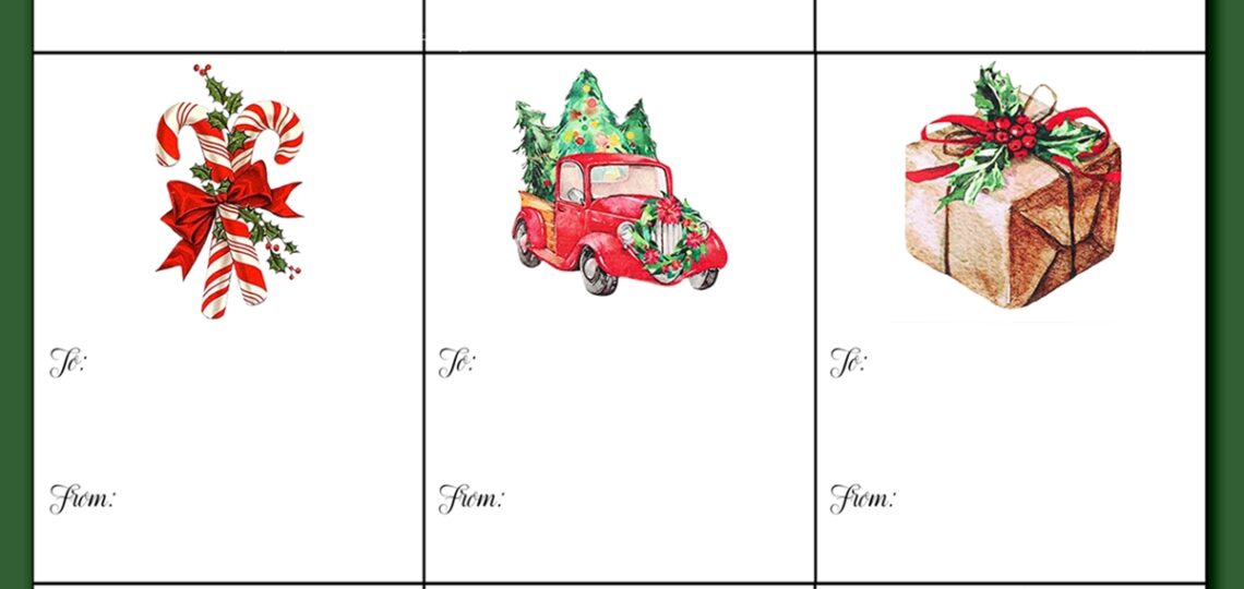 Printable Christmas Labels For Gifts Worksheets Library